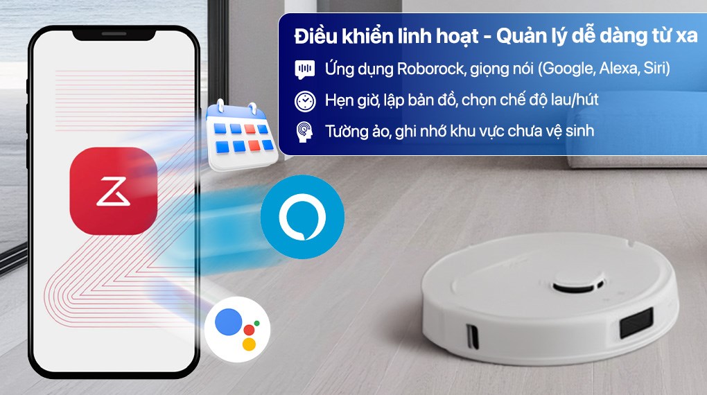 Robot hút bụi lau nhà Roborock QR 798 - Trắng