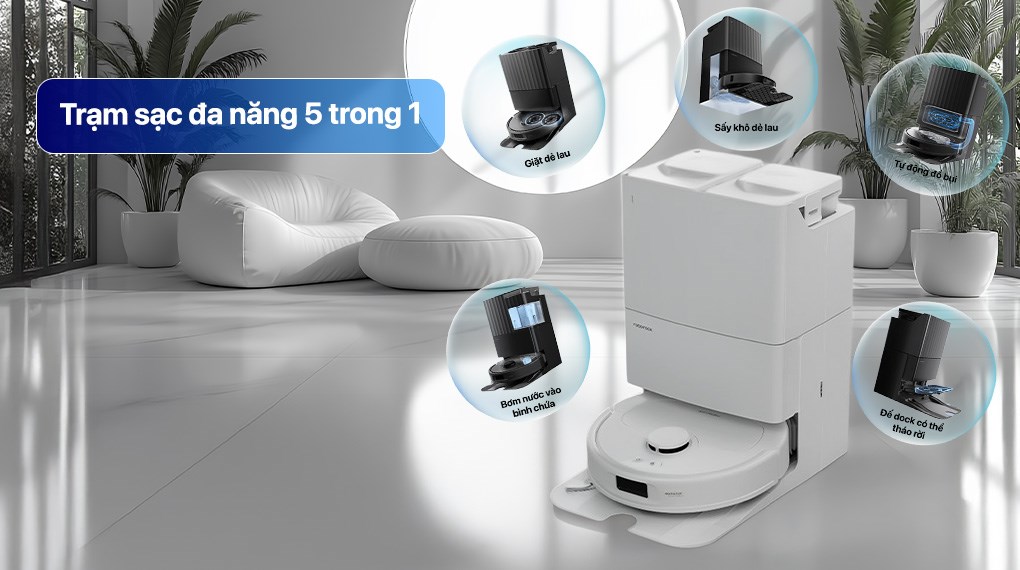 Robot hút bụi lau nhà Roborock QR 798 - Trắng