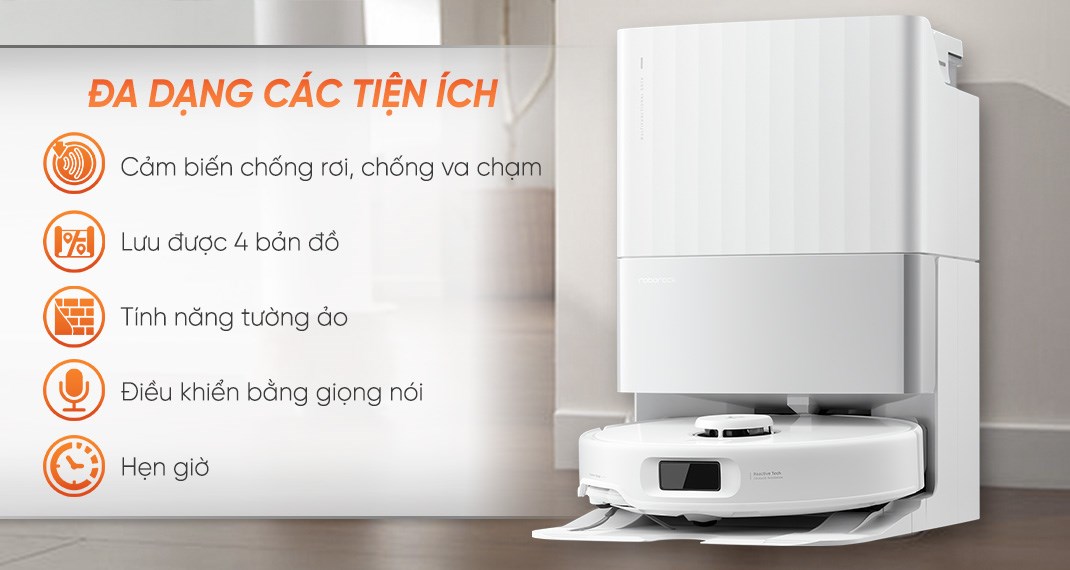 Robot hút bụi lau nhà Roborock Q Revo 5AE - Trắng