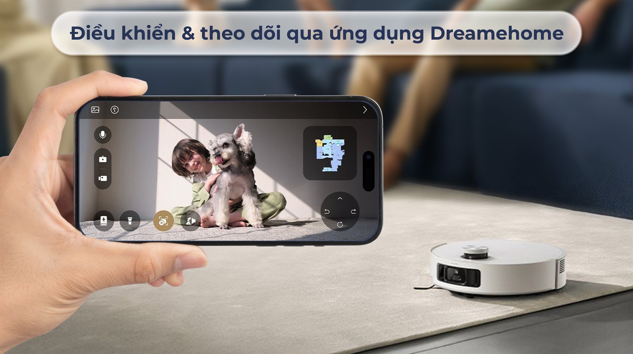 Robot hút bụi lau nhà Dreame Aqua 10 Roller Trắng