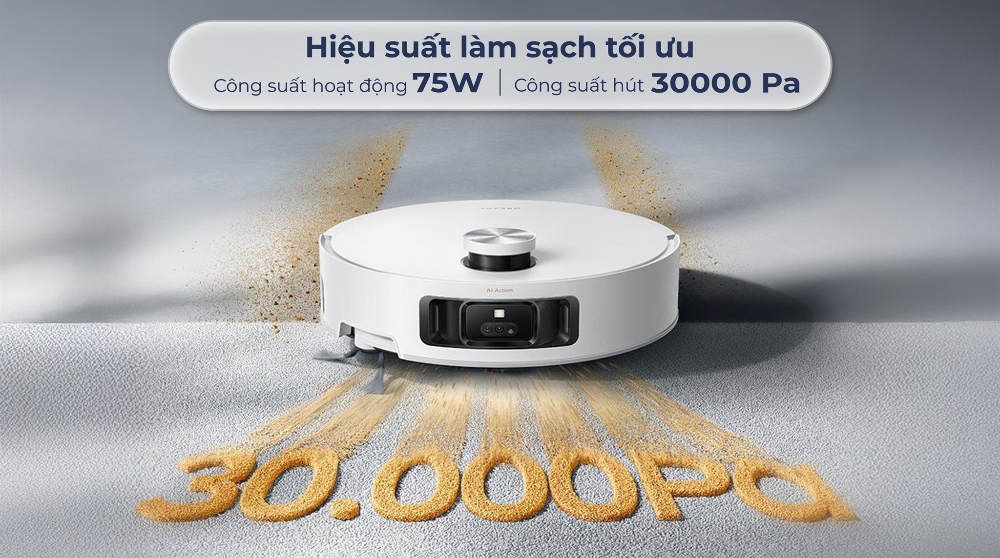 Robot hút bụi lau nhà Dreame Aqua 10 Roller Trắng