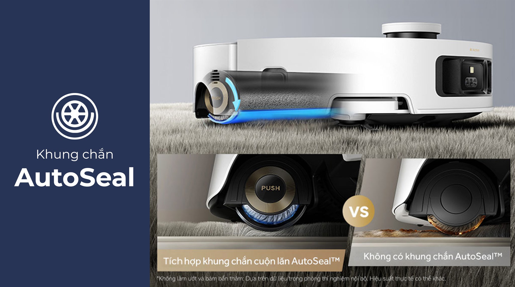 Robot hút bụi lau nhà Dreame Aqua 10 Roller Trắng