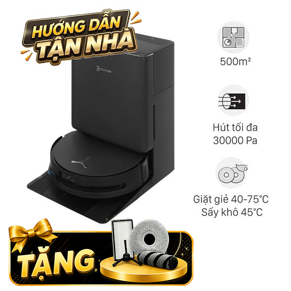 Robot hút bụi lau nhà Ecovacs Deebot T90 PRO OMNI - Đen