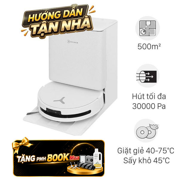 Robot hút bụi lau nhà Ecovacs Deebot T90 PRO OMNI - Trắng