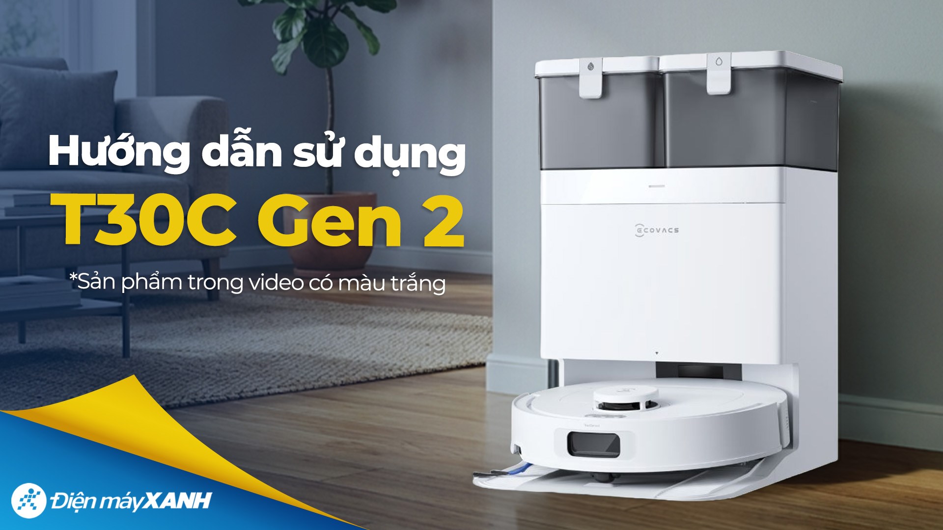 Robot hút bụi lau nhà Ecovacs T30C Gen 2 Đen