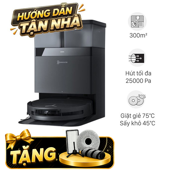 Robot hút bụi lau nhà Ecovacs T30C Gen 2 Đen