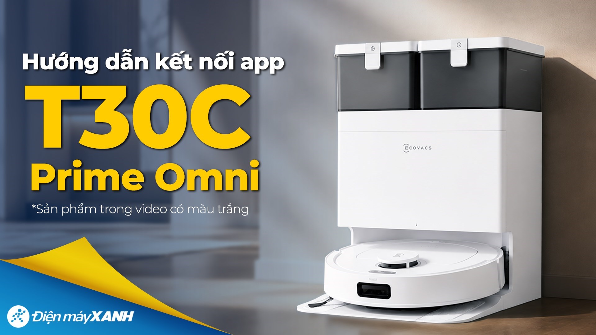 Robot hút bụi lau nhà Ecovacs T30C Prime Omni Đen