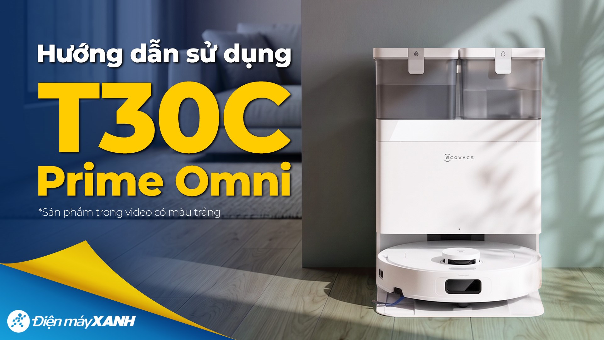 Robot hút bụi lau nhà Ecovacs T30C Prime Omni Đen