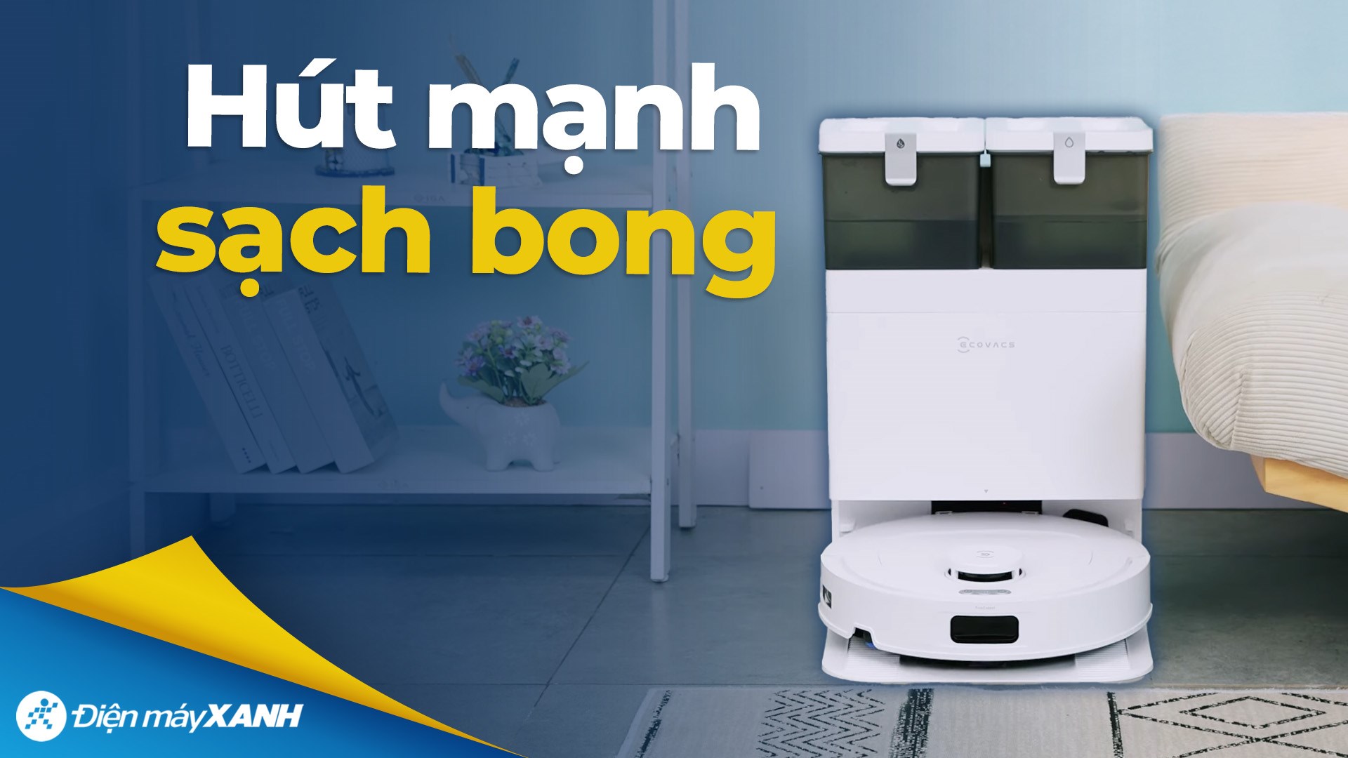 Robot hút bụi lau nhà Ecovacs T30C Prime Omni Trắng
