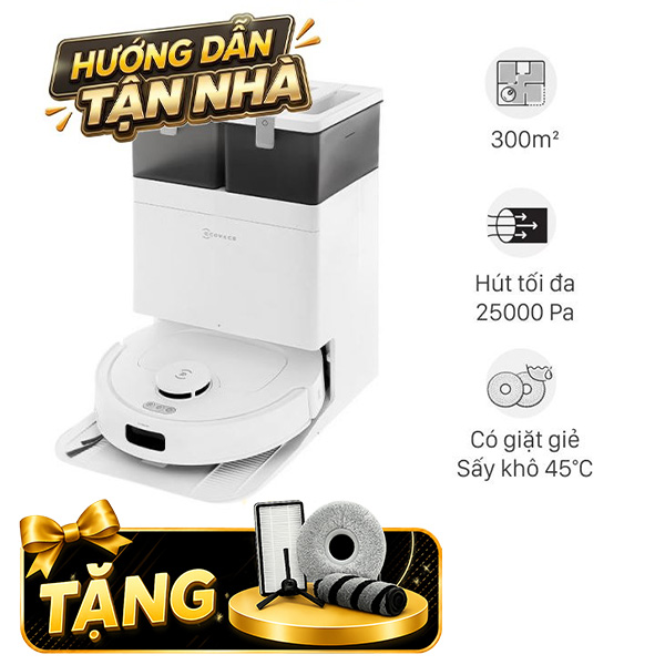 Robot hút bụi lau nhà Ecovacs T30C Prime Omni Trắng