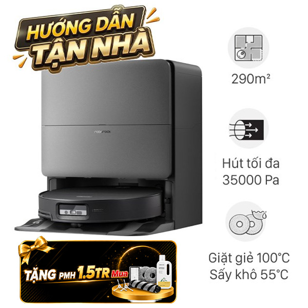 Robot hút bụi lau nhà Roborock Saros 20 Sonic Complete - Trắng