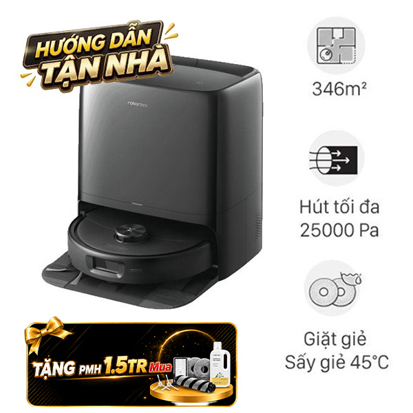 Robot hút bụi lau nhà Roborock Qrevo 2 Pro - Đen