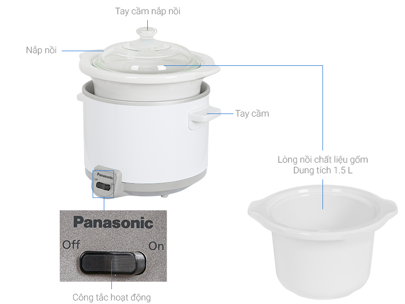 Nồi nấu chậm Panasonic 1.5 lít NF-N15SRA