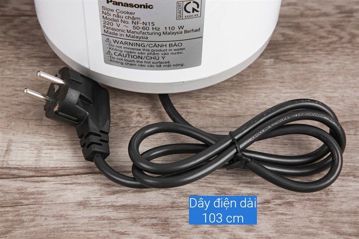 Nồi nấu chậm Panasonic 1.5 lít NF-N15SRA Màu Trắng