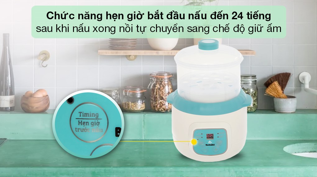 Nồi nấu chậm Bonbébé 0.8 lít BB-37