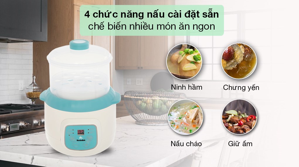 Nồi nấu chậm Bonbébé 0.8 lít BB-37