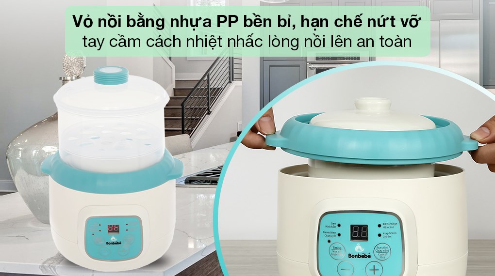 Nồi nấu chậm Bonbébé 0.8 lít BB-37
