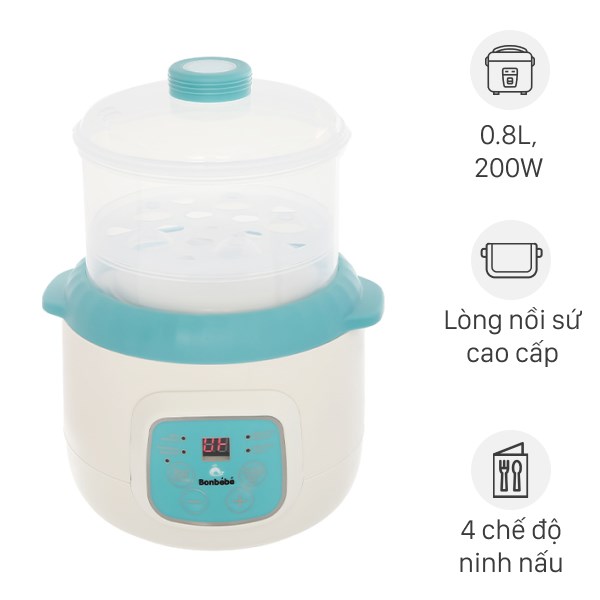Nồi nấu chậm Bonbébé 0.8 lít BB-37