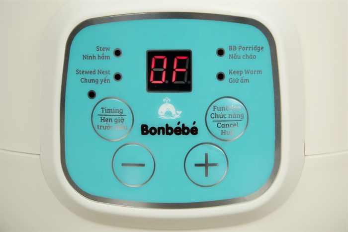 Nồi nấu chậm Bonbébé 0.8 lít BB-37 Màu Xanh da trời