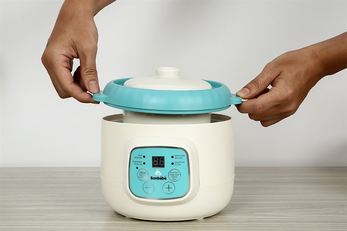 Nồi nấu chậm Bonbébé 0.8 lít BB-37 Màu Xanh da trời