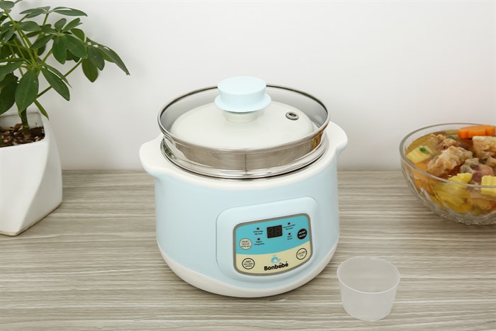 Nồi nấu chậm Bonbébé 1 lít BB-31 Màu Xanh da trời