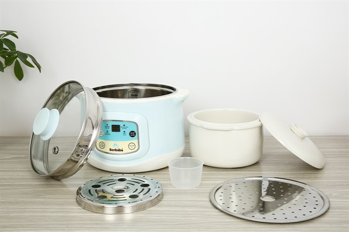 Nồi nấu chậm Bonbébé 1 lít BB-31 Màu Xanh da trời