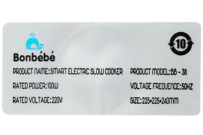 Nồi nấu chậm Bonbébé 1 lít BB-38 Hồng Màu Hồng