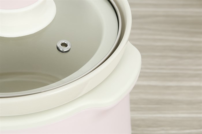 Nồi nấu chậm Bonbébé 1 lít BB-38 Hồng Màu Hồng