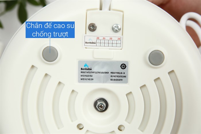 Nồi nấu chậm Bonbébé 1 lít BB-38 Hồng Màu Hồng