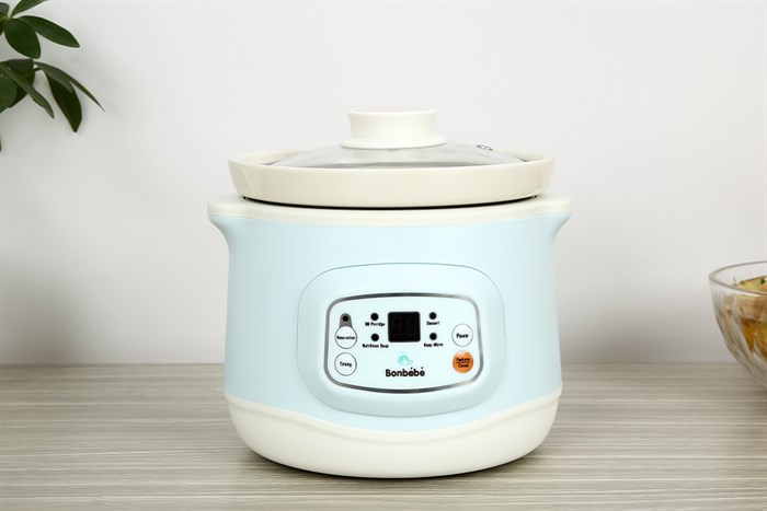 Nồi nấu chậm Bonbébé 1 lít BB-38 Xanh Màu Xanh Dương