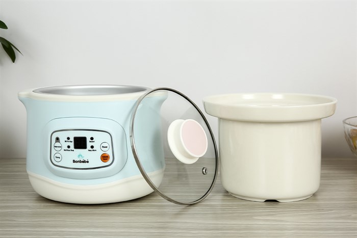 Nồi nấu chậm Bonbébé 1 lít BB-38 Xanh Màu Xanh Dương