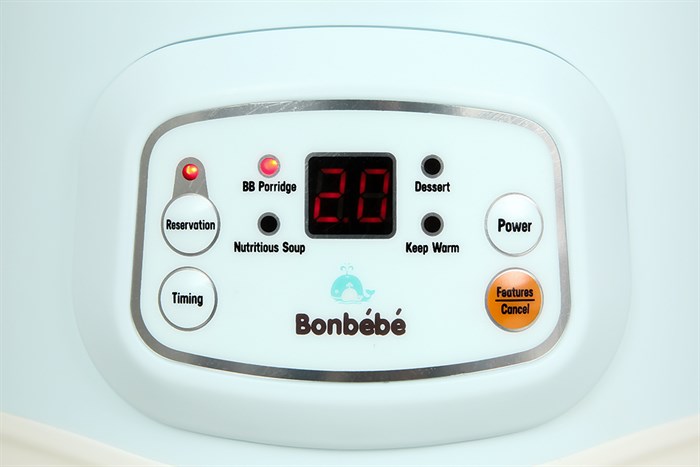 Nồi nấu chậm Bonbébé 1 lít BB-38 Xanh Màu Xanh Dương