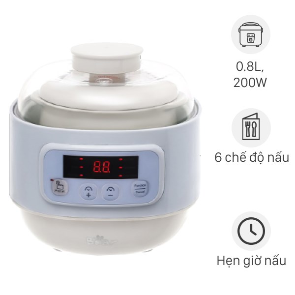 Nồi nấu chậm Bear 0.8 lít DDZ-A08G2