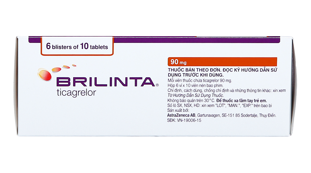 Brilinta 90mg ngừa xơ vữa động mạch
