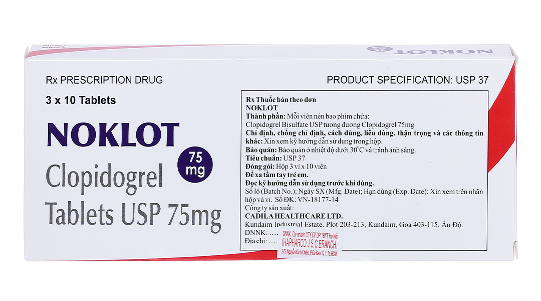 Những triệu chứng tác dụng phụ của Noklot 75mg là gì?
