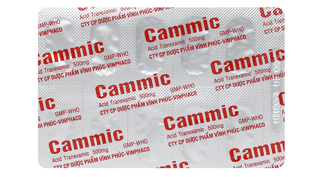 Cammic 500mg cầm máu, trị chảy máu tiêu firin (10 vỉ x 10 viên) - 8