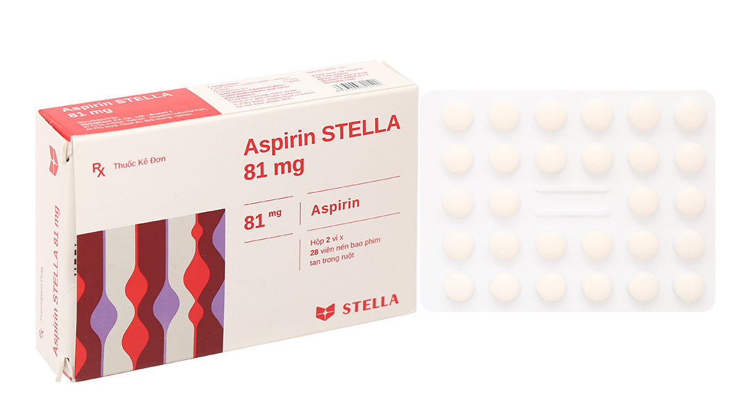 Aspirin Stella 81Mg Dự Phòng Đột Quỵ, Nhồi Máu Cơ Tim (2 Vỉ X 28 Viên)  -09/2023 | Nhathuocankhang.Com