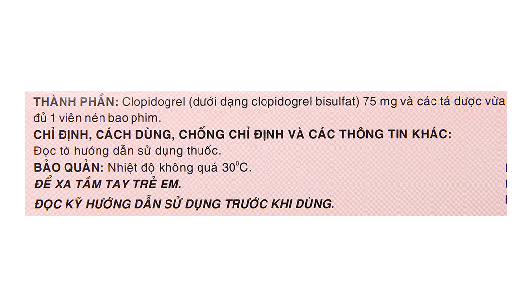 Vixcar 75mg phòng huyết khối, đột quỵ