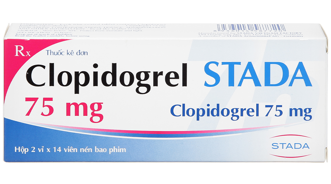 Clopidogrel Stada 75mg dự phòng biến cố do huyết khối động mạch