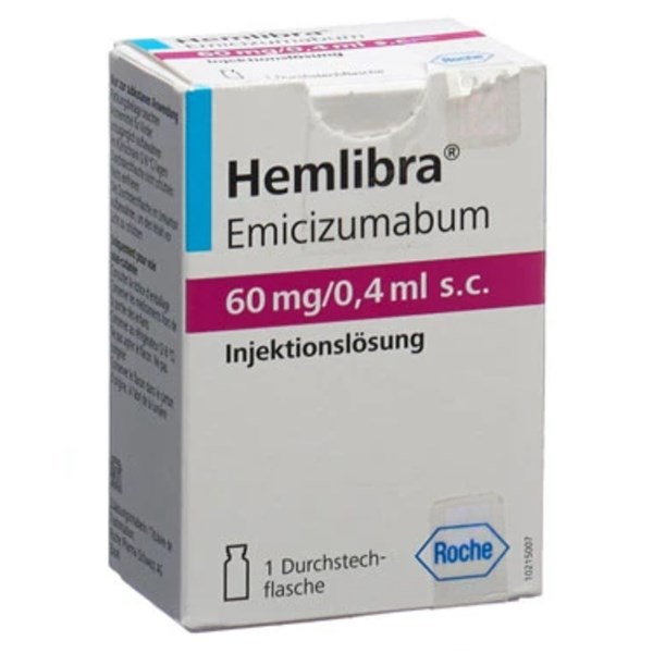 Thuốc tiêm Hemlibra 60mg/0,4ml trị dự phòng chảy máu ở bệnh tan máu