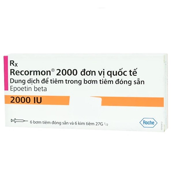 Dung dịch tiêm Recormon 2000 IU trị thiếu máu