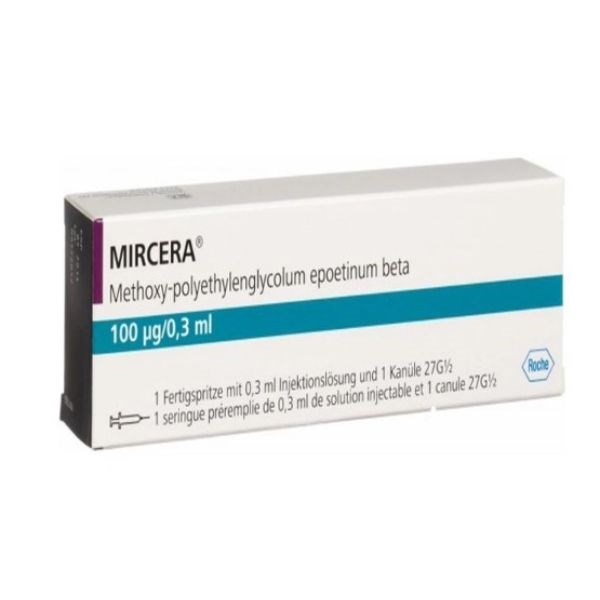 Dung dịch tiêm Mircera 100μg/0,3ml trị thiếu máu do bệnh thận mạn tính
