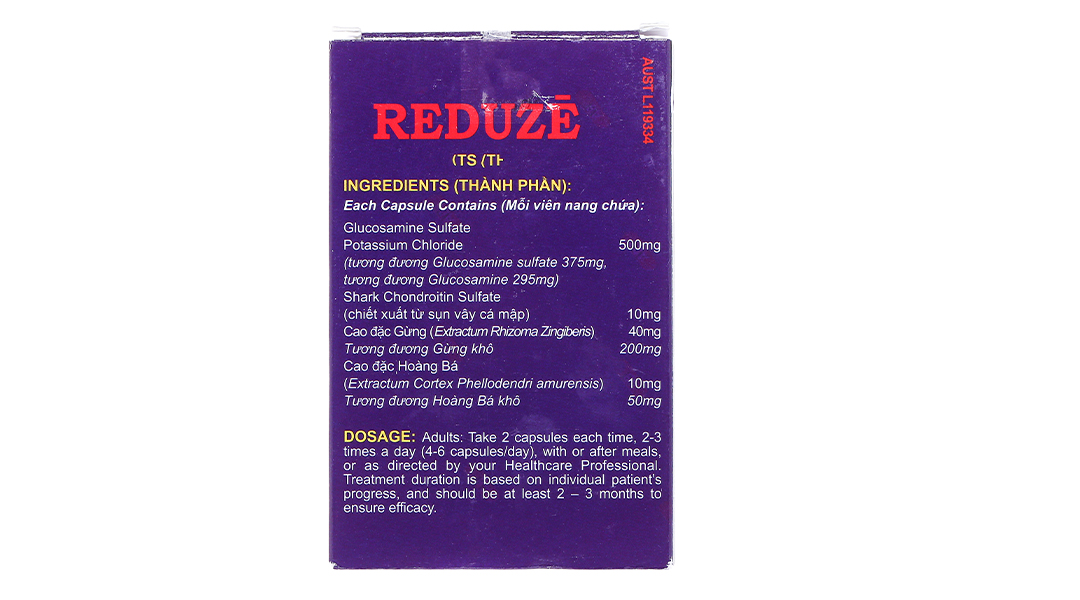 Reduze giảm triệu chứng thoái hóa khớp