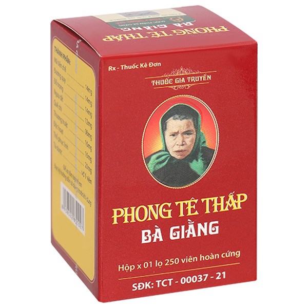 Viên hoàn cứng Phong Tê Thấp Bà Giằng trị viêm, đau xương khớp