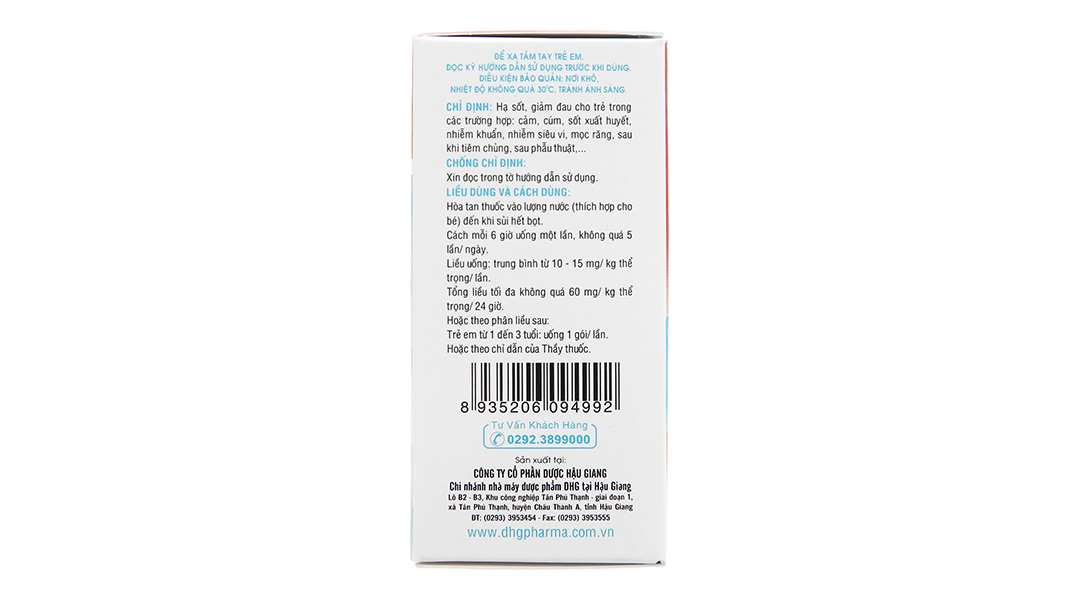 Bột sủi Hapacol 150 giảm đau, hạ sốt