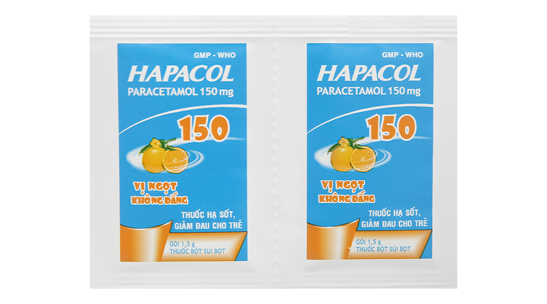 Bột sủi Hapacol 150 giảm đau, hạ sốt