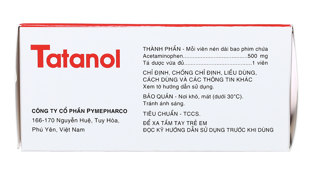 Tatanol 500mg giảm đau, hạ sốt