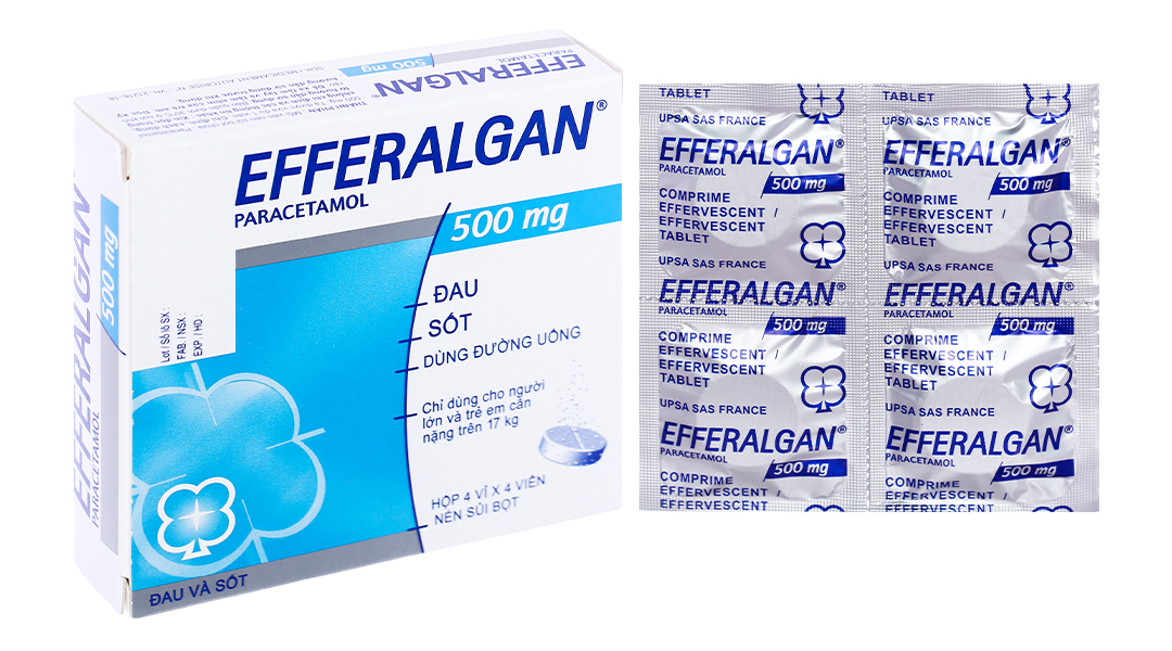Efferalgan 500mg sủi giảm đau, hạ sốt