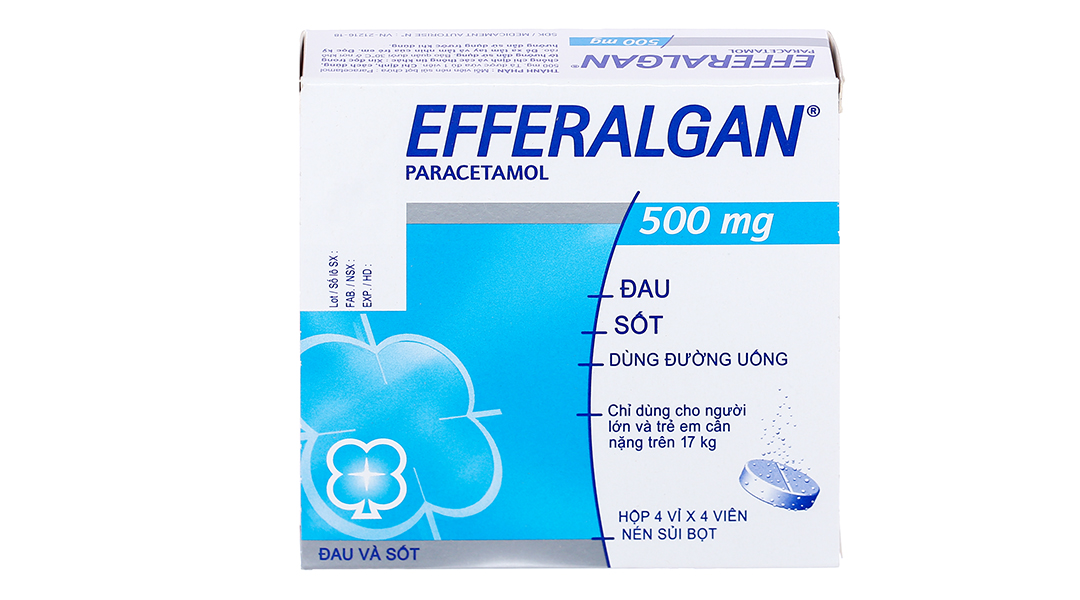 Viên sủi Efferalgan 500mg giúp giảm đau, hạ sốt (4 vỉ x 4 viên) - 12
