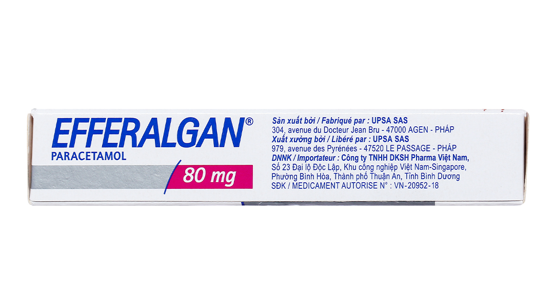 Viên đặt trực tràng Efferalgan 80mg giảm đau, hạ sốt (2 vỉ x 5 viên) - 8